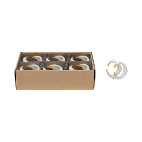Hello Honey Faux Bloody Fang Napkin Rings, 6ct.